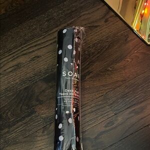 Black and White Polka Dot Desk Pad